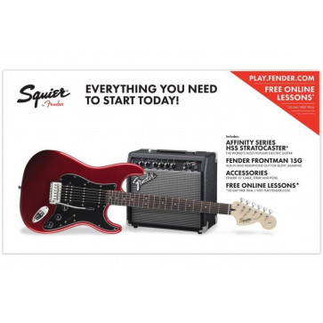 Гитарный набор Squier By Fender STRAT PACK HSS CANDY APPLE RED