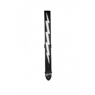 Ремень гитарный Gibson The Lightning Bolt Seatbelt (Black)