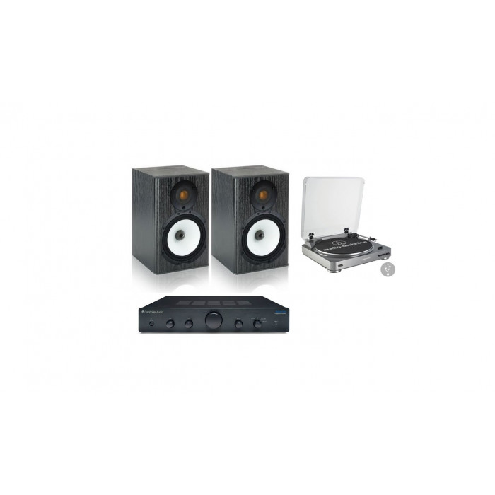 Стереокомплект Monitor Audio MR1+Audio-Technica AT-LP60USB+Cambridge Audio Topaz AM5
