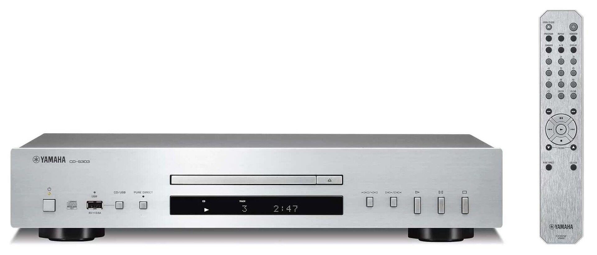 CD-програвач Yamaha CD-S303: процесорний моніторинг сигналу, режим Pure Direct і сумісність з USB-носіями